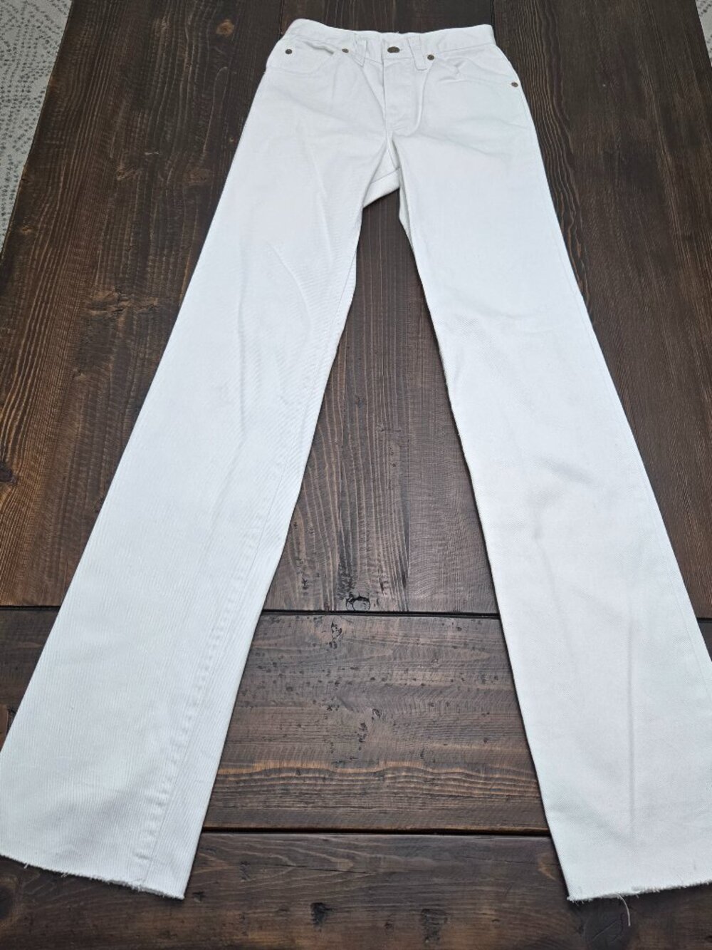 Vintage 80s Levis 630 White Tab Jeans Womens 26x34 High Rise Straight France